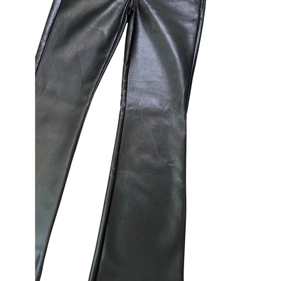 Wilfred Aritzia Faux Leather Flare Pants Black 00 XXS | Holiday Night Out Chic - Picture 7 of 12